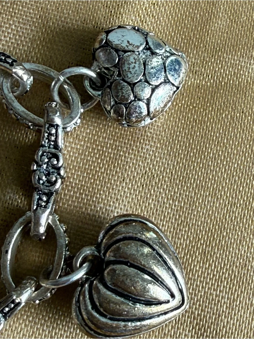 Silver Heart Charm Bracelet - Women Jewelry